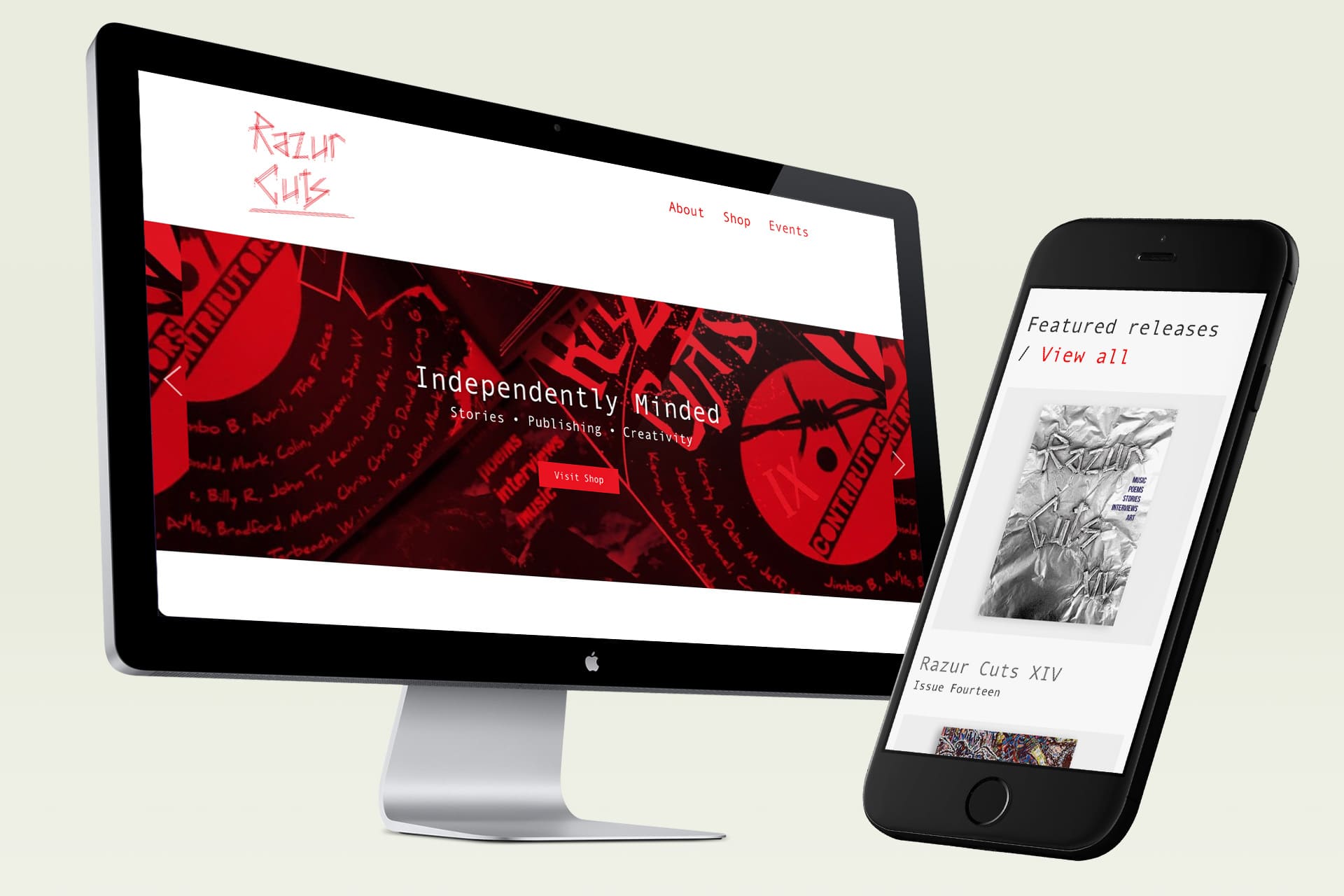 Razur Cuts website
