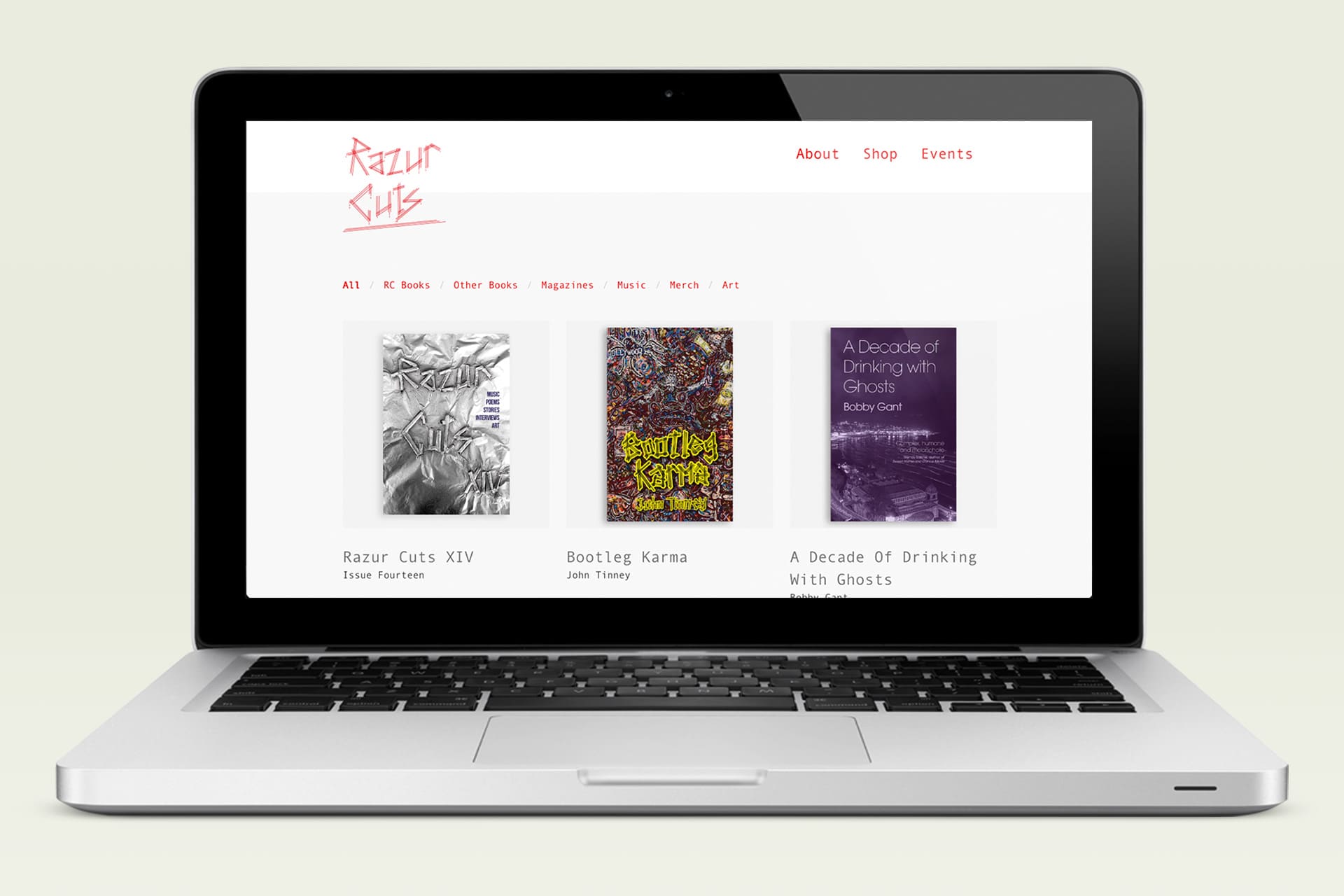 Razur Cuts website e-commerce