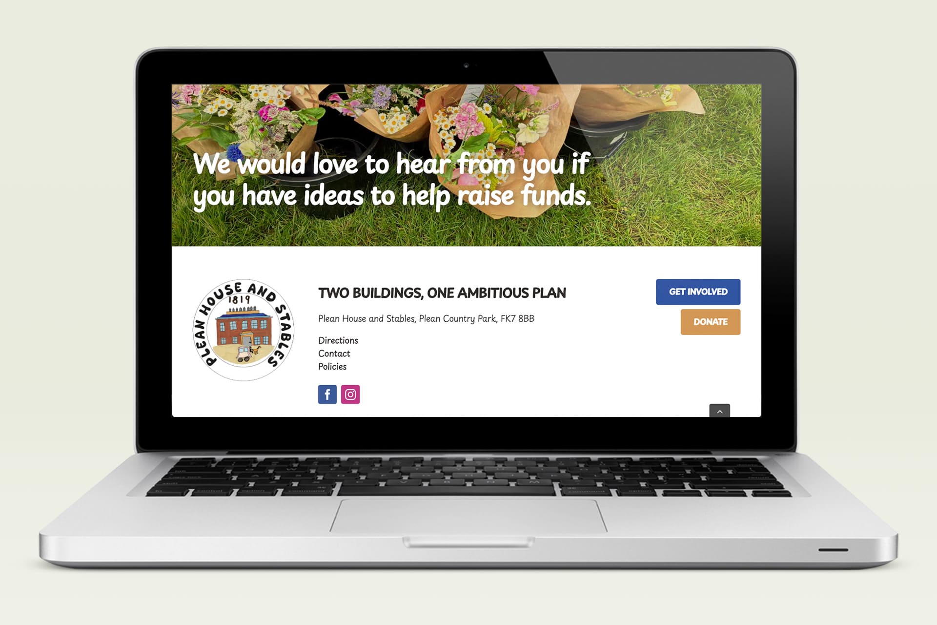 Plean House and Stables website Plean House and Stables website